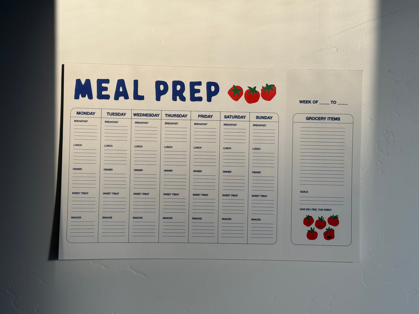 MEAL PREP CALENDAR