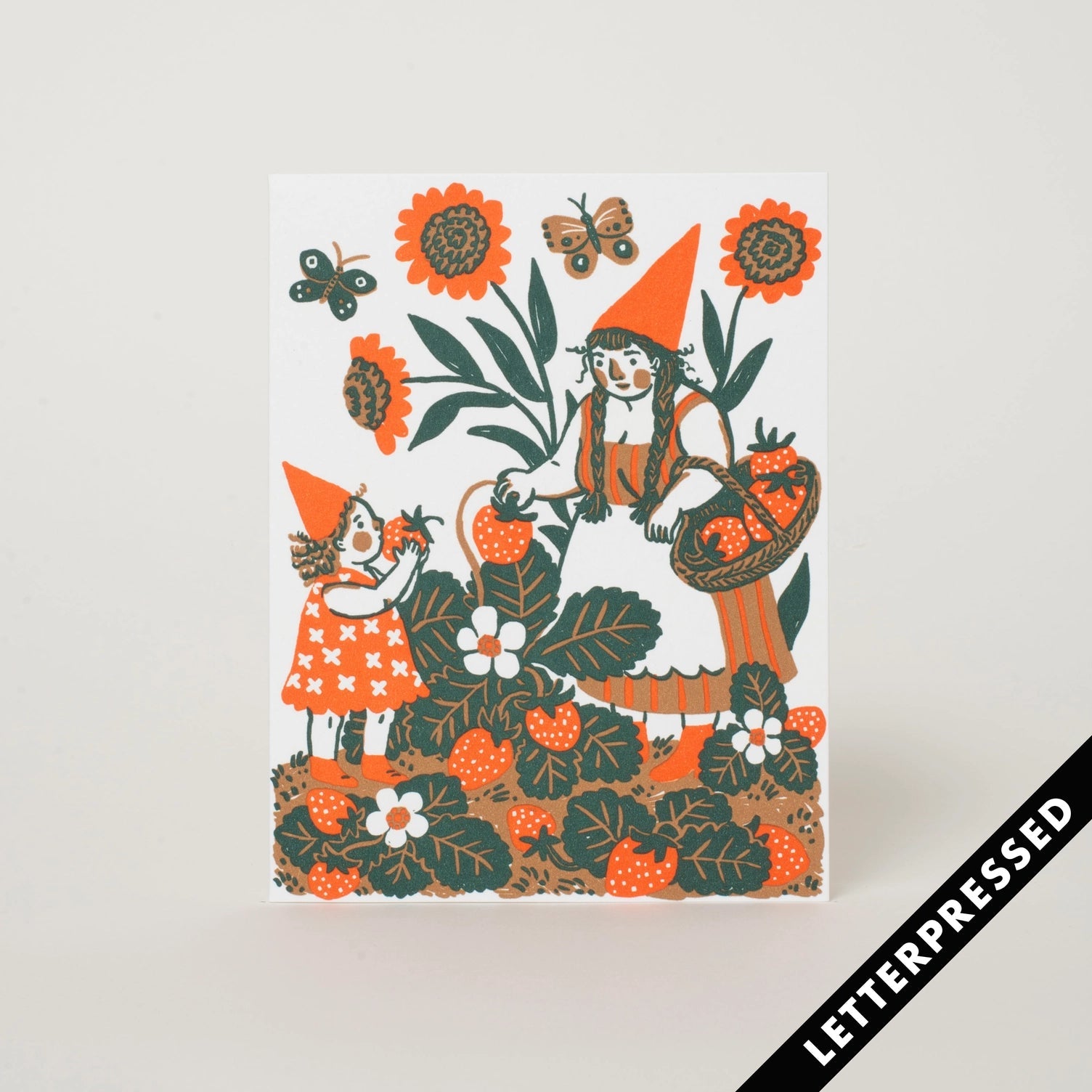 Strawberry Picking Card - Tea Time