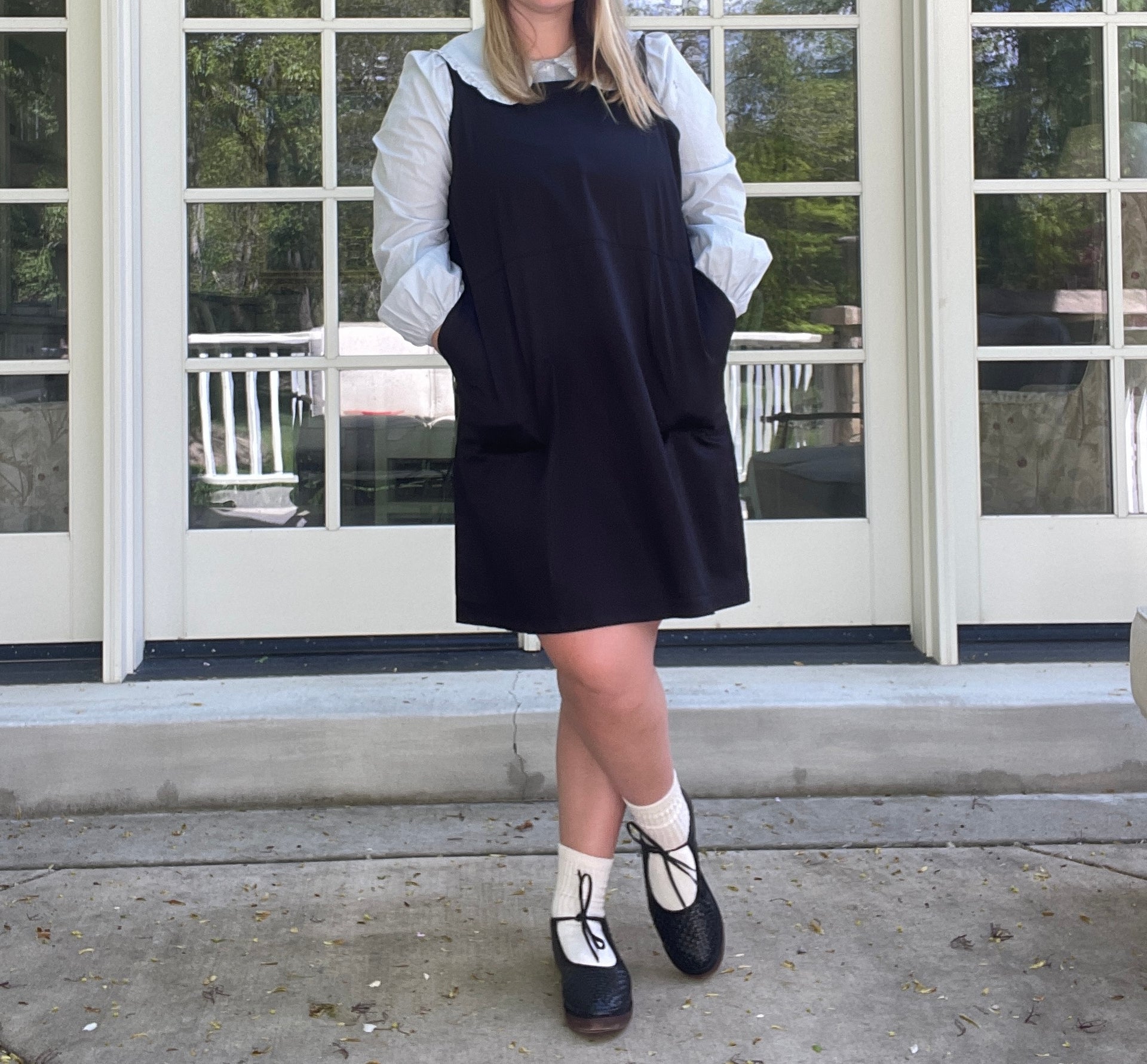 green emerald velvet dress Pinafore Ponte Dress  Stoned & Waisted