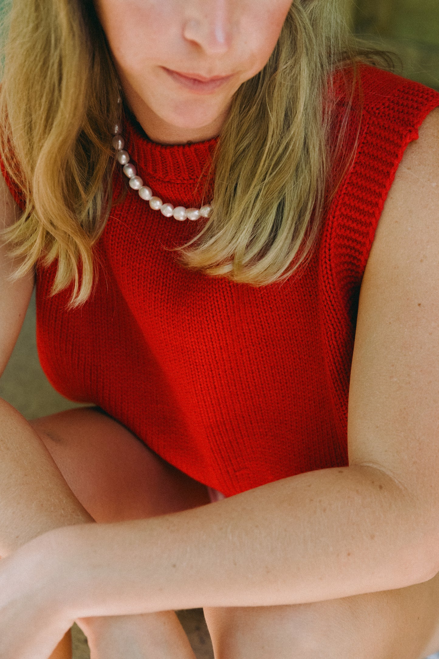 RED SWEATER VEST